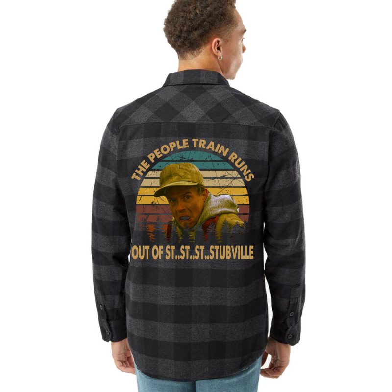 Vintage Planes Trains And Automobiles Films   The People Train Runs Flannel Shirt by picrritaalih | Artistshot