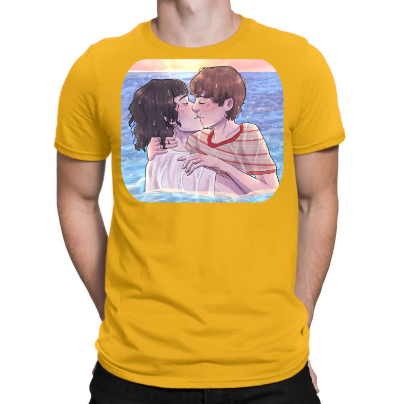 Byler Kissing In The Ocean T-Shirt by kakhuwoldtf | Artistshot