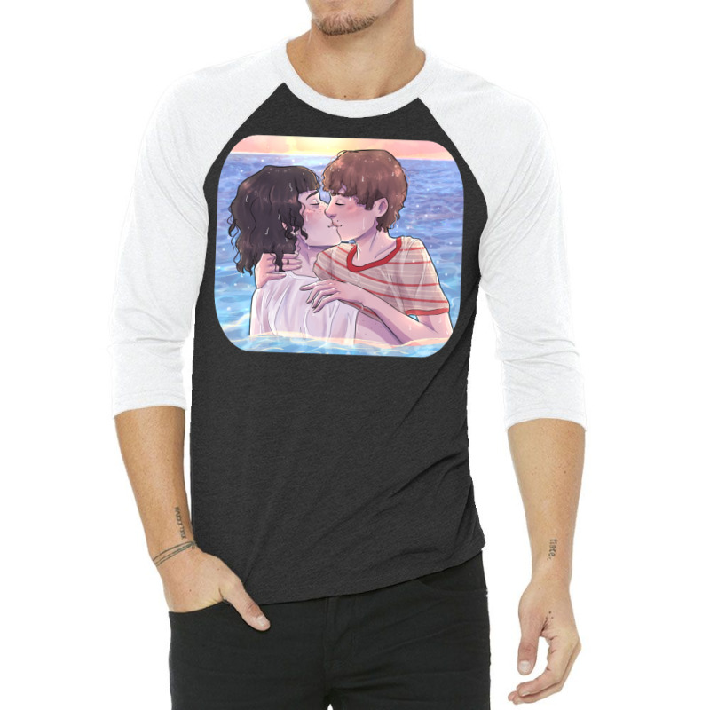 Byler Kissing In The Ocean 3/4 Sleeve Shirt by kakhuwoldtf | Artistshot