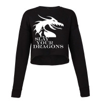 Slay Your Dragons Cropped Sweater | Artistshot