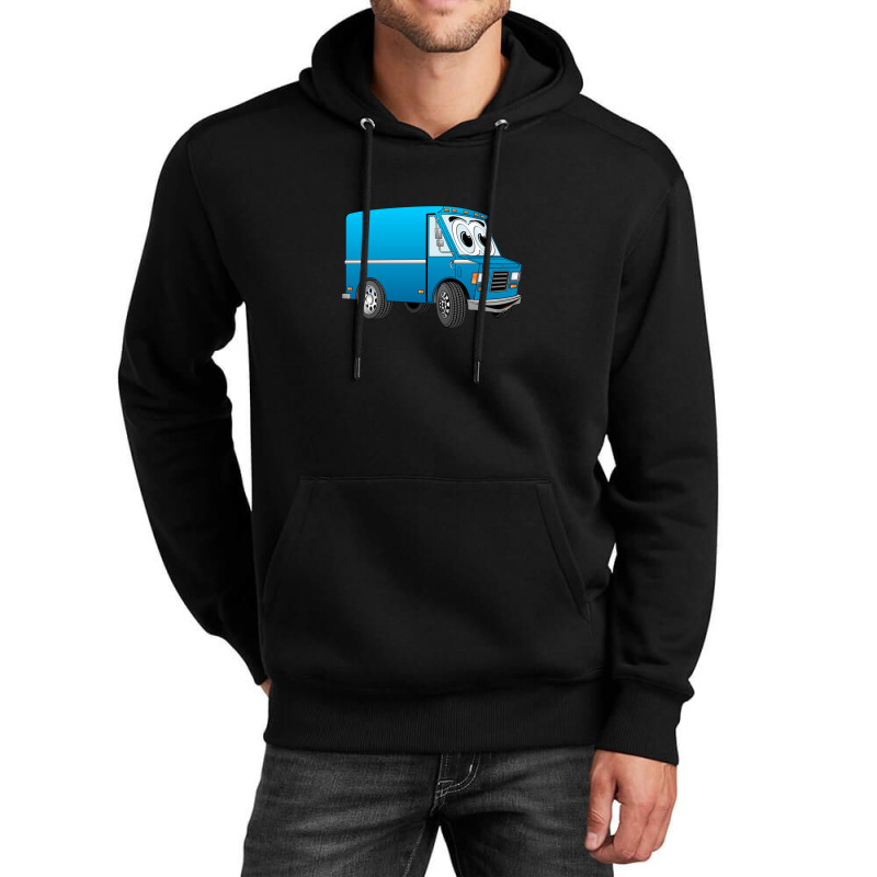 Blue Mini Van Cartoon Unisex Hoodie by JenniferJones | Artistshot