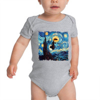 The Flying Lady With An Umbrella Oil Painting Baby Bodysuit | Artistshot