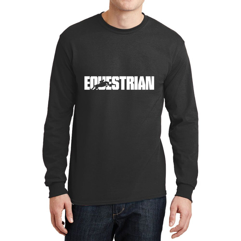 Equestrian S Designs Equestrian S ,grey ,small Long Sleeve Shirts | Artistshot