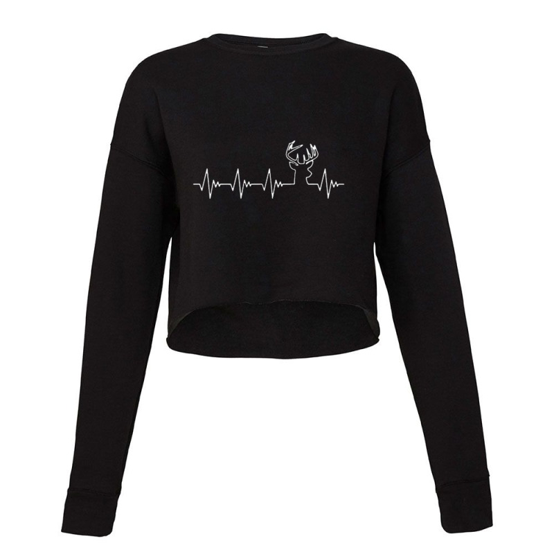 Limited Edition Deer Hunting Heartbeat Cropped Sweater by Berrios Crisp | Artistshot