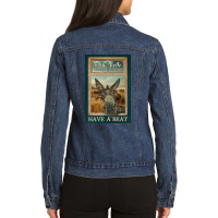 Donkey Why Hello Sweet Cheeks Ladies Denim Jacket | Artistshot