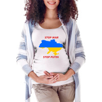 Stop War Stop Putin Maternity Scoop Neck T-shirt | Artistshot