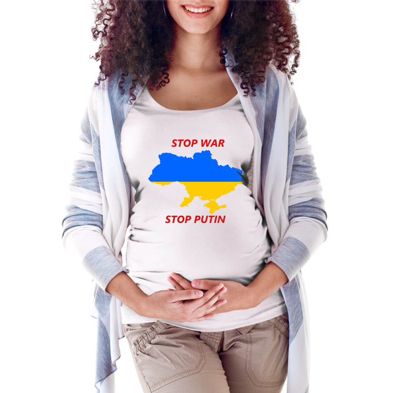 Stop War Stop Putin Maternity Scoop Neck T-shirt | Artistshot