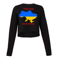 Stop War Stop Putin Cropped Sweater | Artistshot