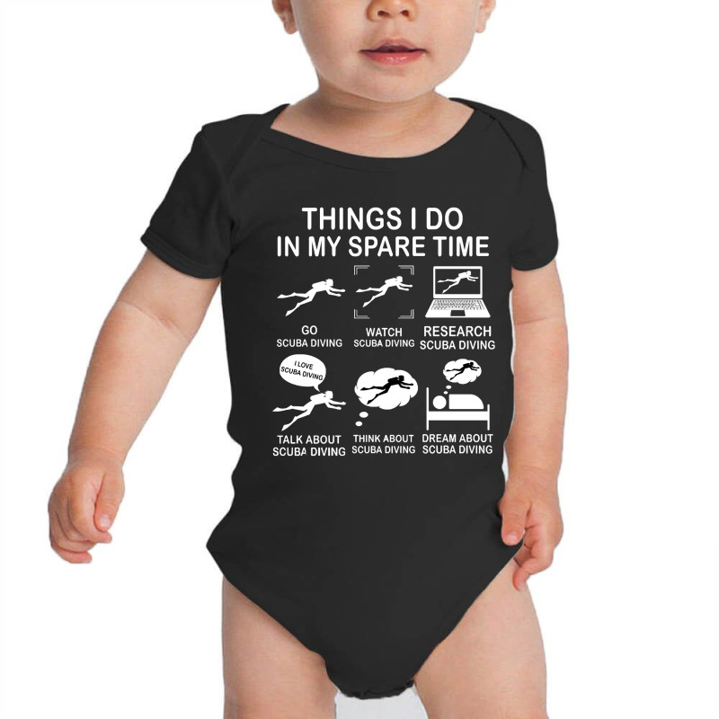 Things I Do In My Spare Time Scuba Diving Funny Diver Gift For Diving Baby Bodysuit by Eme90 | Artistshot