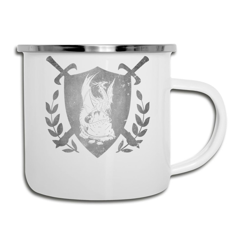 Dragon Crossed Swords Shield Medieval Heraldry Art Graphic T Shirt Camper Cup | Artistshot