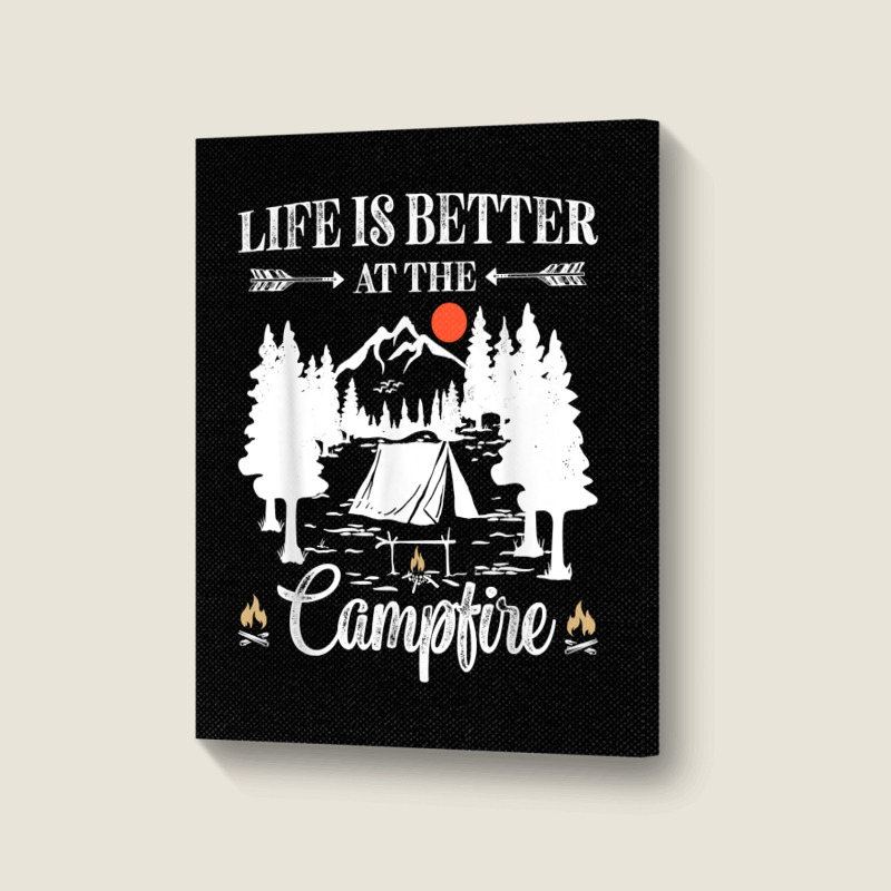 Funny Camping Saying For Men Women Kids Camper Camp Campfire T Shirt Portrait Canvas Print | Artistshot