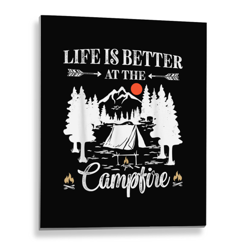 Funny Camping Saying For Men Women Kids Camper Camp Campfire T Shirt Metal Print Vertical | Artistshot