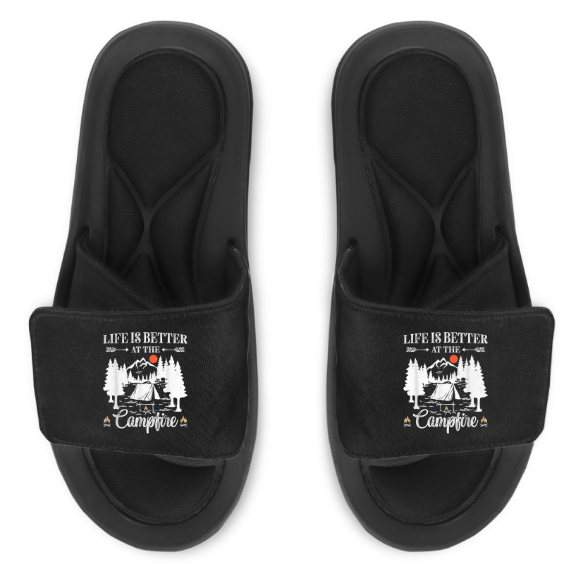 Funny Camping Saying For Men Women Kids Camper Camp Campfire T Shirt Slide Sandal | Artistshot