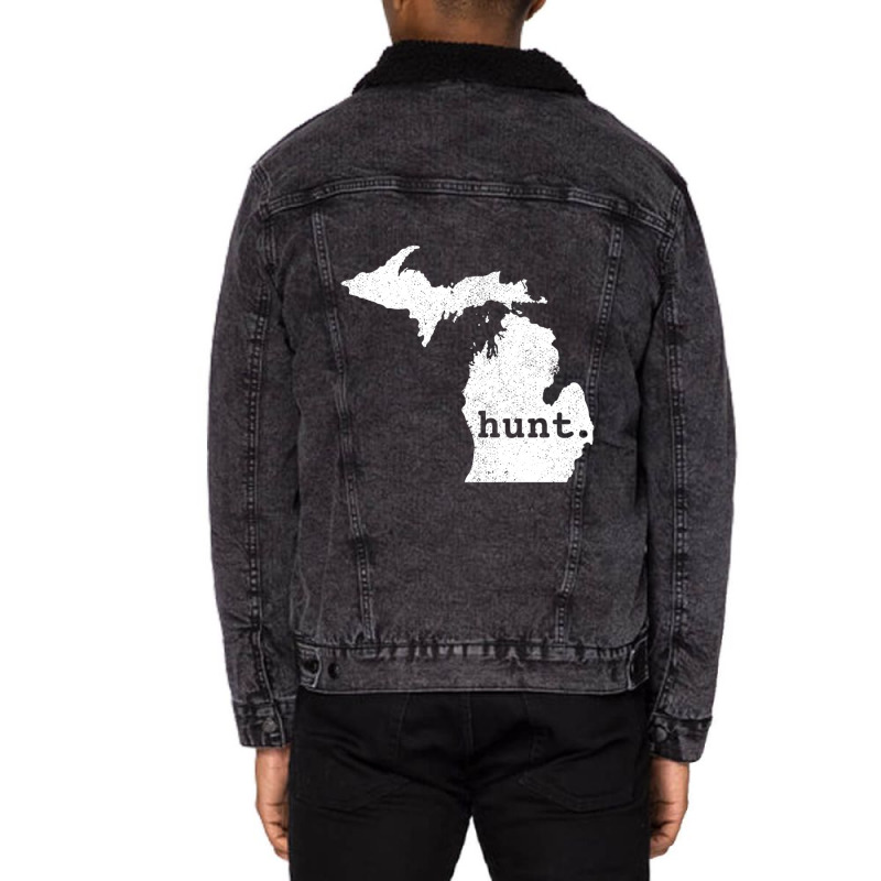 Limited Edition Hunt Michigan Bowhunting State Deer Hunting For Hunter Unisex Sherpa-lined Denim Jacket | Artistshot