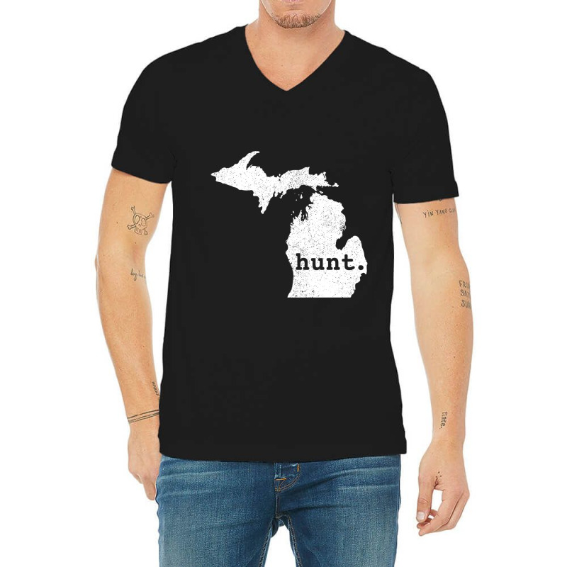 Limited Edition Hunt Michigan Bowhunting State Deer Hunting For Hunter V-neck Tee | Artistshot