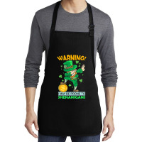 St Patricks Day Irish Dabbing Leprechaun St Patrick S Day Medium-length Apron | Artistshot