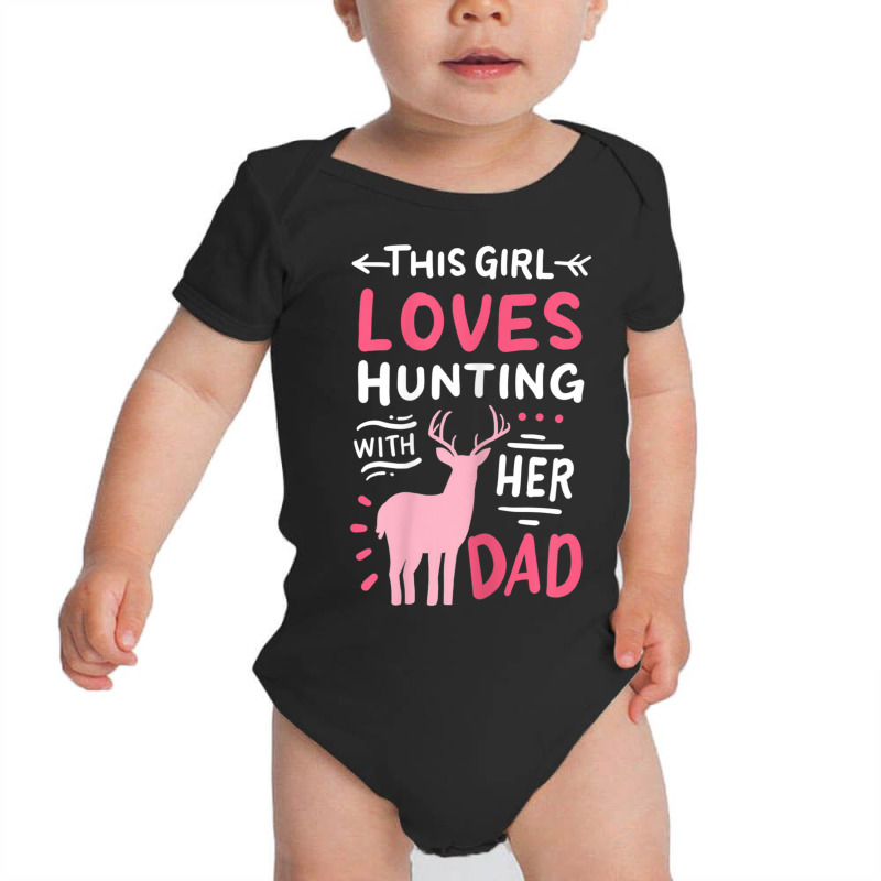 Hot Trend Hunting Girl With Her Dad Father's Day Baby Bodysuit by Estrada Link | Artistshot