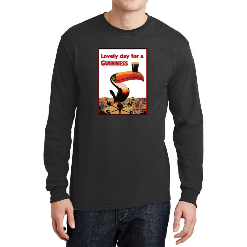 Lovely Day For A Guinness Poster .png Long Sleeve Shirts | Artistshot