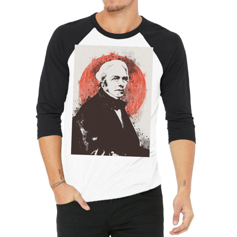 Michael Faraday Painting 3/4 Sleeve Shirt | Artistshot