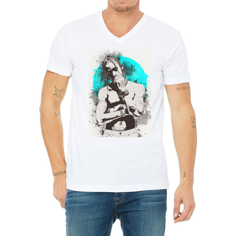 Travis Scott Painting Art V-neck Tee | Artistshot