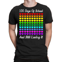 Heart Happy 100 Days Of School And I Still Loving It Gift T Shirt T-shirt | Artistshot