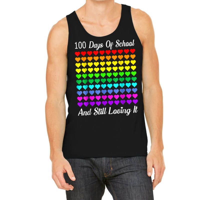 Heart Happy 100 Days Of School And I Still Loving It Gift T Shirt Tank Top | Artistshot