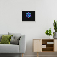 Luminescent Rainbow Jellyfish On Navy Blue .png Metal Print Horizontal | Artistshot