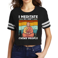 I Meditate Vintage Buddha Buddhism Zen Spiritual Meditation T Shirt Scorecard Crop Tee | Artistshot