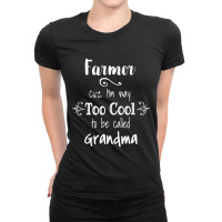 Farmor Too Cool To Call Grandma Danish Swedish Grandmother Ladies Fitted T-shirt | Artistshot