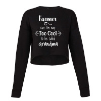 Farmor Too Cool To Call Grandma Danish Swedish Grandmother Cropped Sweater | Artistshot