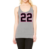 Number 22 Sports Jersey Athlete Fan Pink Black Lucky Number T Shirt Racerback Tank | Artistshot