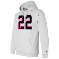 Number 22 Sports Jersey Athlete Fan Pink Black Lucky Number T Shirt Champion Hoodie | Artistshot