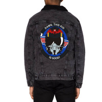 Talk To Me Goose ,damm This Kid Is Good Unisex Sherpa-lined Denim Jacket | Artistshot