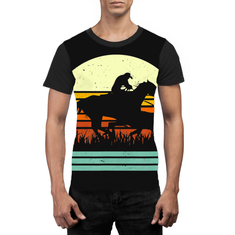 Trending Horse And Cowboy Calf Roping Retro Sun Style Graphic T-shirt by Sperry Duval | Artistshot