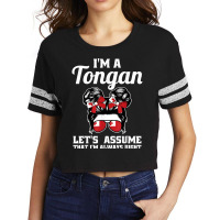 I'm A Tongan Let's Assume That Tonga Space Buns T Shirt Scorecard Crop Tee | Artistshot