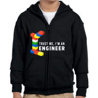 Funny Building Blocks Master Builder Engineer Construction Youth Zipper Hoodie | Artistshot