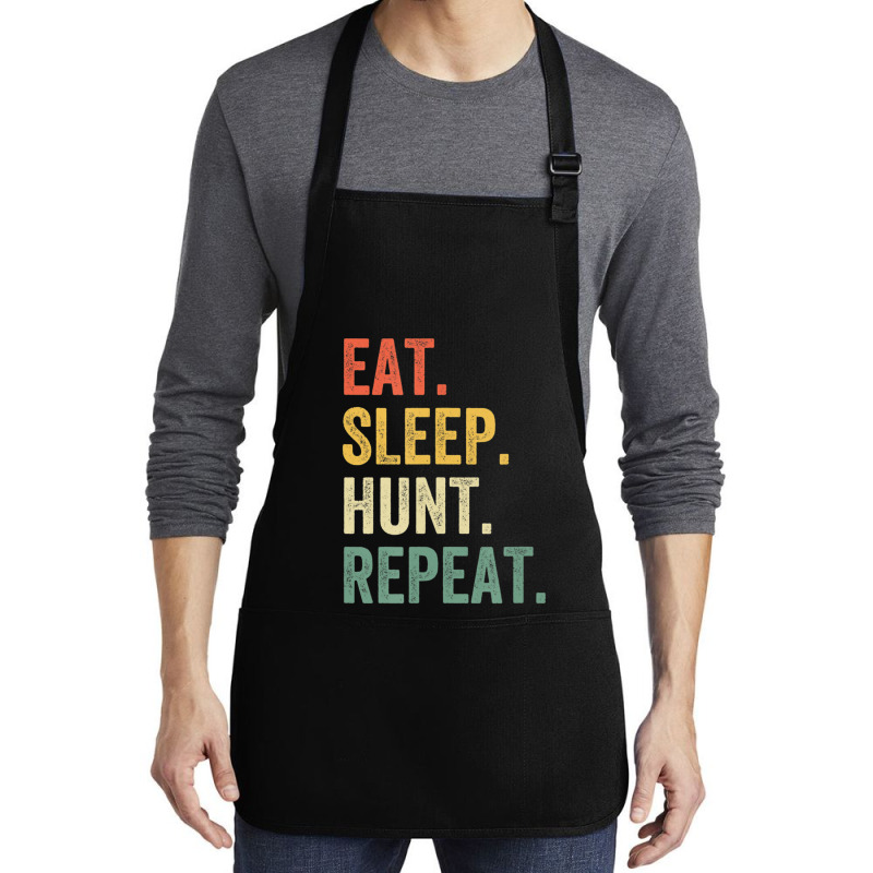 Hot Trend Mens Eat Sleep Hunt Repeat Hunter Vintage Hunting Medium-length Apron | Artistshot