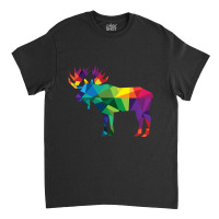 Limited Edition Moose Colorful Low Poly Art Hunting Theme- Hunters Classic T-shirt | Artistshot