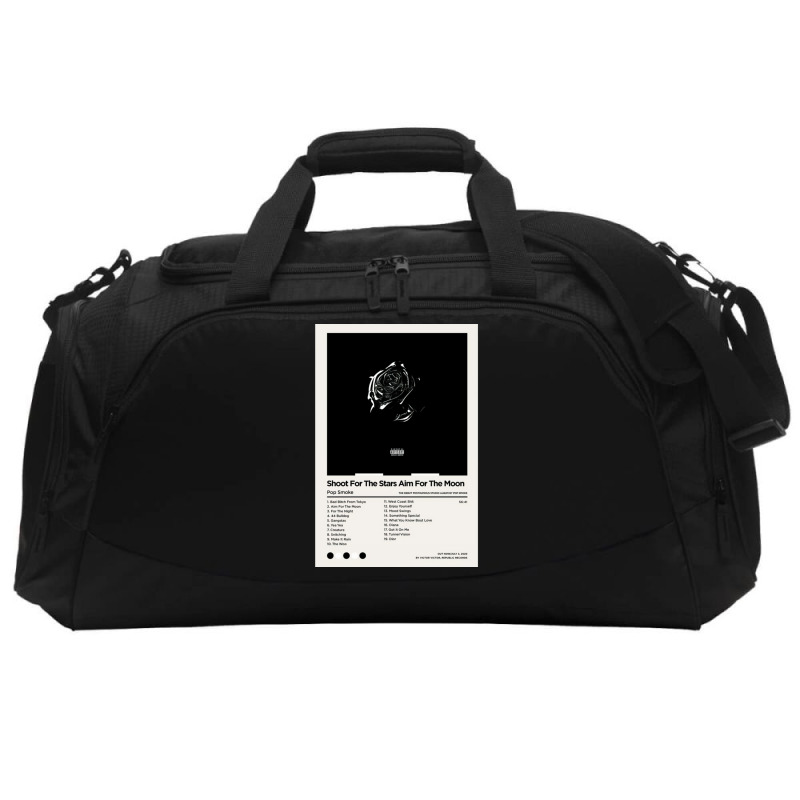 Shoot For The Stars Aim For The Moon Smoke Poster Active Duffel | Artistshot