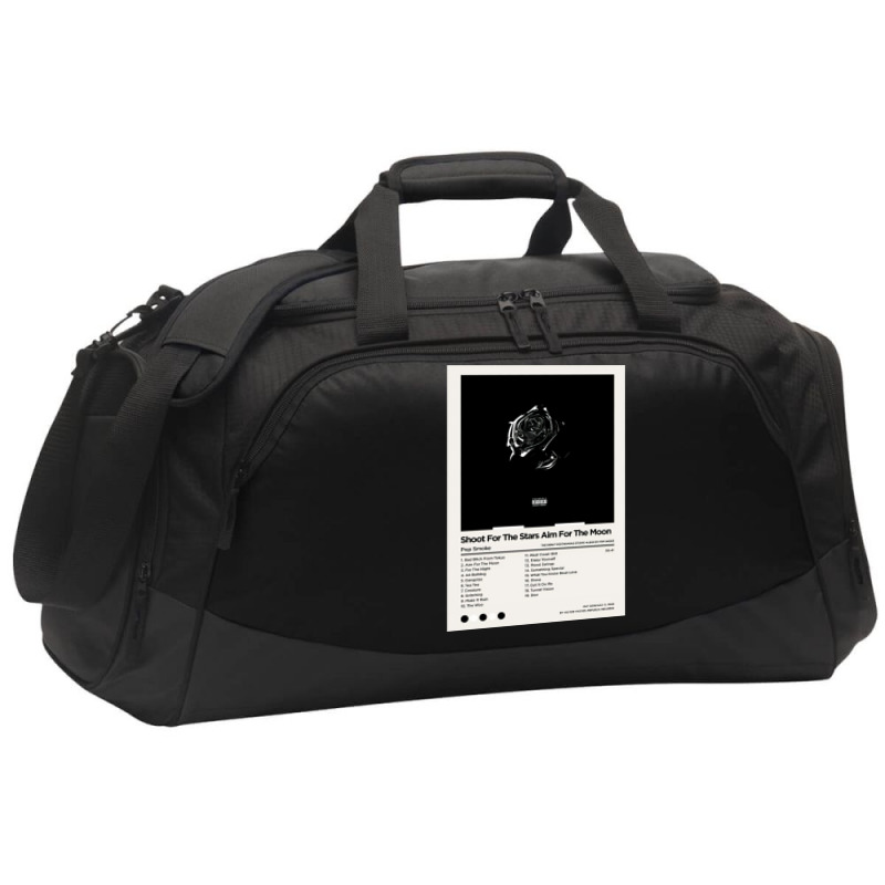 Shoot For The Stars Aim For The Moon Smoke Poster Active Duffel | Artistshot