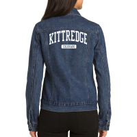 Kittredge Colorado Co Vintage Athletic Sports Design T Shirt Ladies Denim Jacket | Artistshot