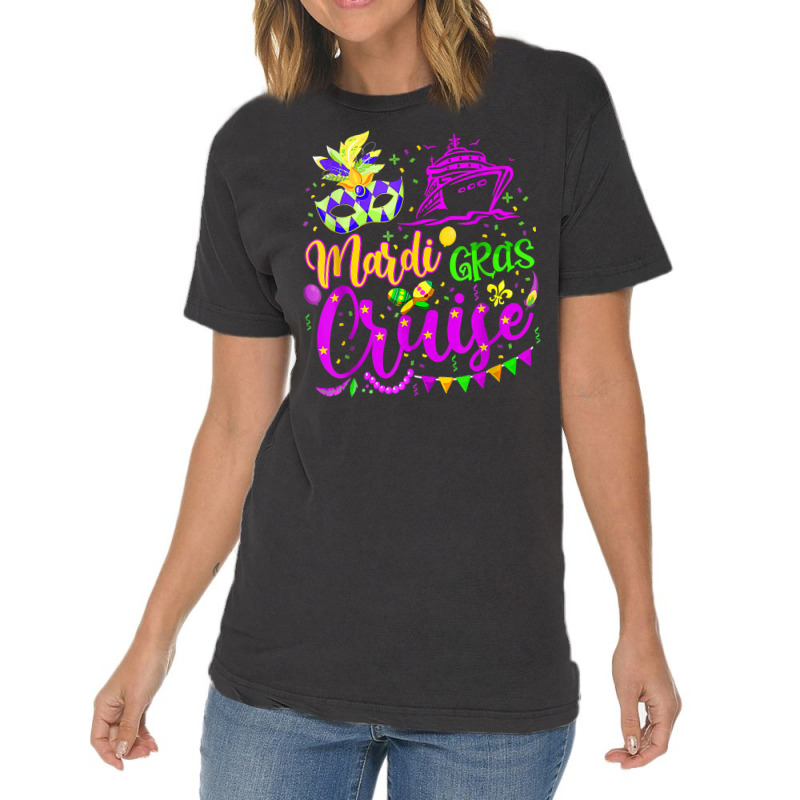 Mardi Gras Cruise Cruising Mask Cruise Ship New Orleans T Shirt Vintage T-shirt | Artistshot