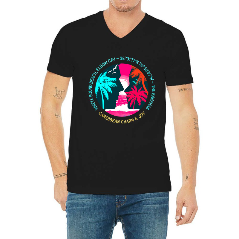 Limited Edition White Sound Beach, Elbow Cay, The Bahamas V-Neck Tee by Jerhogen528 | Artistshot