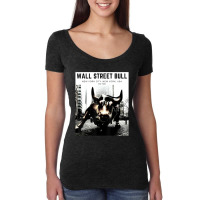 Trending Wall Street Bull Day Trading Stock Market Women's Triblend Scoop T-shirt | Artistshot