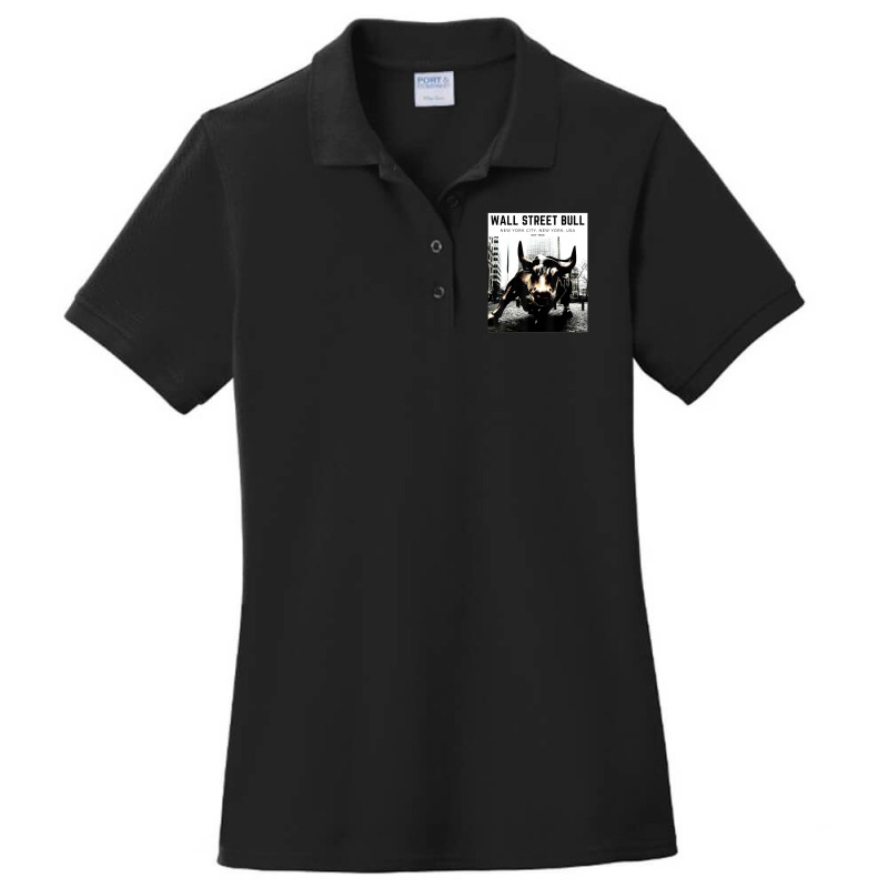 Trending Wall Street Bull Day Trading Stock Market Ladies Polo Shirt by yumgaugeteuda | Artistshot