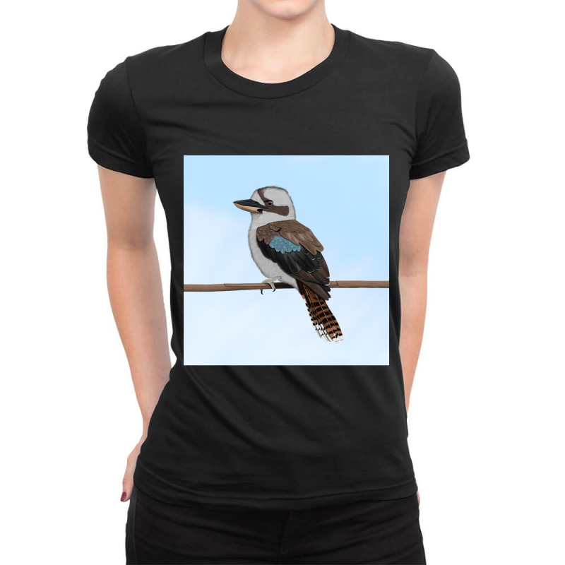 Kookaburra Vogel Zeichnung Biologe Vogelfreund Tierfreund Ornithologe  Ladies Fitted T-Shirt by TERRYPOWELL | Artistshot