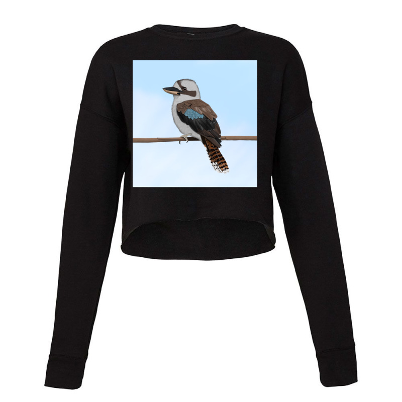 Kookaburra Vogel Zeichnung Biologe Vogelfreund Tierfreund Ornithologe  Cropped Sweater by TERRYPOWELL | Artistshot