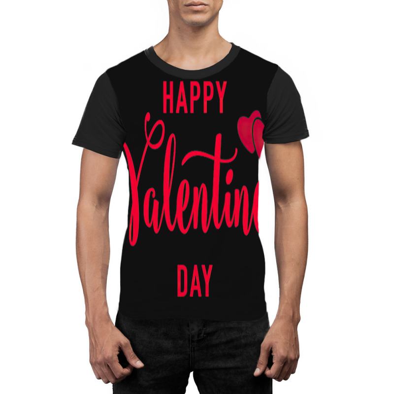 Happy Valentines Day Heart Graphic T-shirt | Artistshot