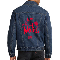 Happy Valentines Day Heart Men Denim Jacket | Artistshot