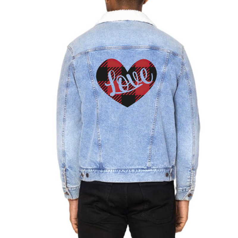 Love Valentine, Heart Unisex Sherpa-lined Denim Jacket | Artistshot